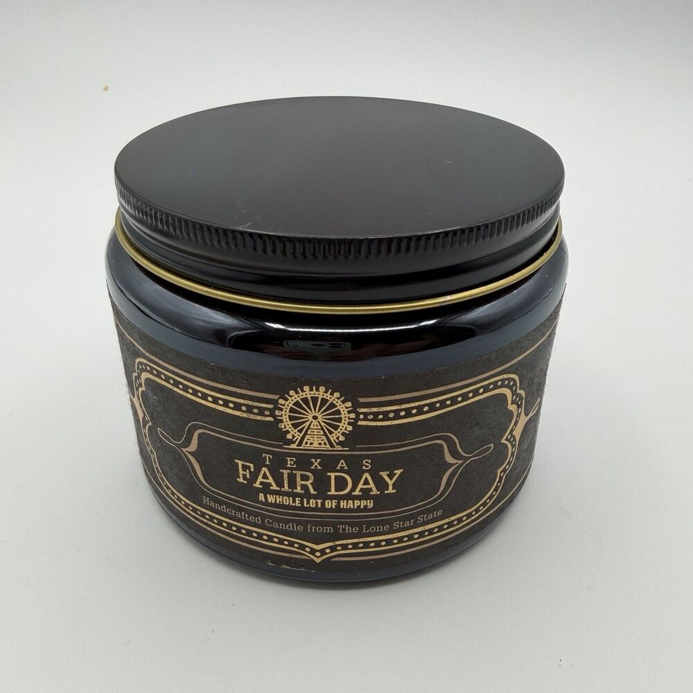 Jackson Vaughn FAIR DAY Texas Jar Candle 16 oz Hand Poured Artisan Gift Caramel